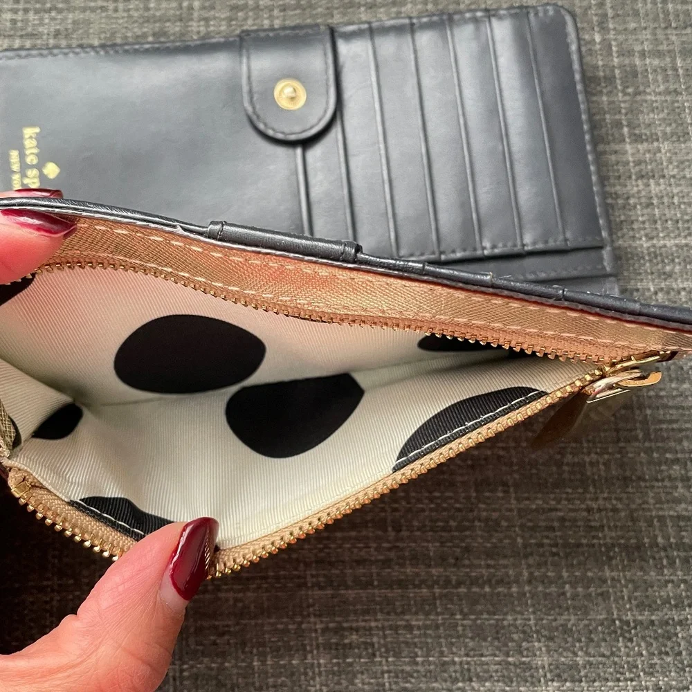 Kate Spade Gold Bi Fold Wallet - Picture 4 of 6